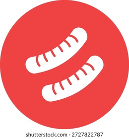 Ilustração de design de ícone de vetor de salsicha
