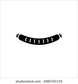 Symbol für Wurst-Vektorgrafik. Editierbare Vektorgrafik Strich Wurst Symbol auf weißem Hintergrund.