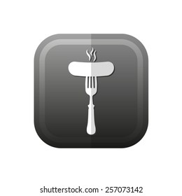 Sausage - vector icon, flat design