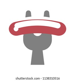 Sausage Vector Icon Illustration