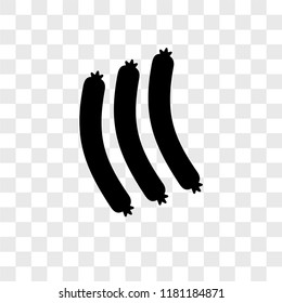 Sausage vector icon isolated on transparent background, Sausage logo concept