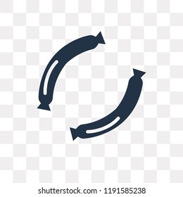 Sausage vector icon isolated on transparent background, Sausage transparency concept can be used web and mobile