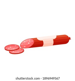 Sausage vector icon. Meat product illustration