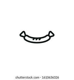 sausage vector icon on white background