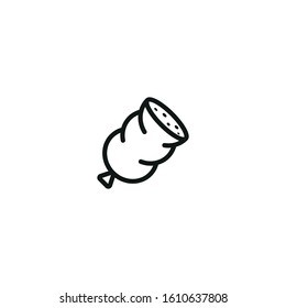 sausage vector icon on white background