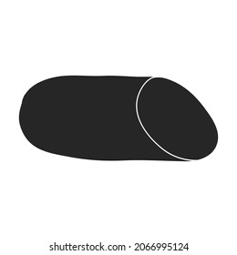 Sausage vector icon.Black vector icon isolated on white background sausage.