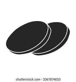 Sausage vector icon.Black vector icon isolated on white background sausage.