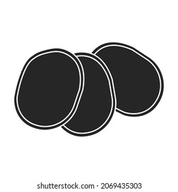 Sausage vector icon.Black vector icon isolated on white background sausage.