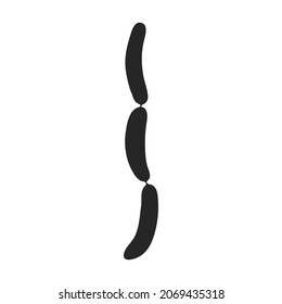Sausage vector icon.Black vector icon isolated on white background sausage.