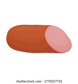 Sausage vector icon.Cartoon vector icon isolated on white background sausage.