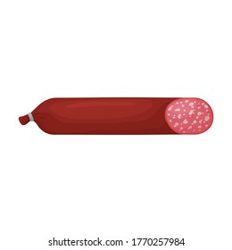 Sausage vector icon.Cartoon vector icon isolated on white background sausage.