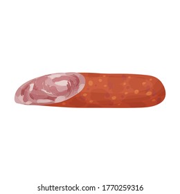 Sausage vector icon.Cartoon vector icon isolated on white background sausage.