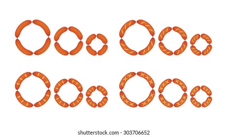 sausage vector illustration
