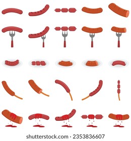 Sausage Vector Illustration Design. Street Food Logo Icon.