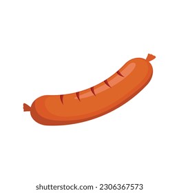 Sausage vector illustration. isolated on white background