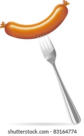 sausage vector illustration isolated on white background