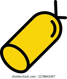 ilustración de salchicha Vector en un fondo transparente.Símbolos de calidad premium.Icono vectorial de trazo para el concepto y el diseño gráfico.