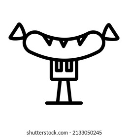 sausage vector Line Icon. Simple Creative vector Line Icon