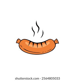 sausage in vector many color