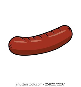 Sausage vector in many color 