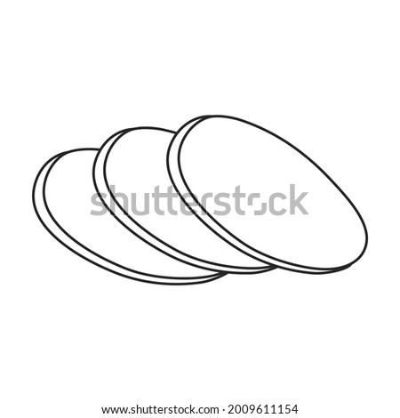 Sausage vector outline icon. Vector illustration meat on white background. Isolated outline illustration icon of sausage, .