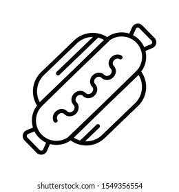 sausage vector thin line icon 
