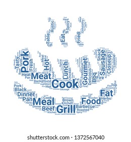 sausage word cloud. tag cloud about sausage