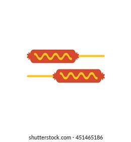 Sausages cartoon icon  yellow color tone