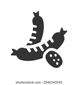 Sausages food Icon, Vector graphics