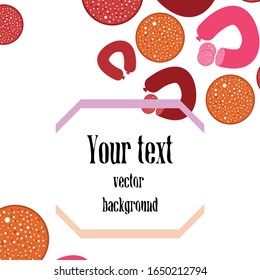 Sausages. Fresh meat products. Sausage icons. Vector background.
