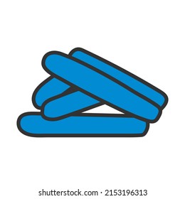 Sausages Icon. Editable Bold Outline With Color Fill Design. Vector Illustration.