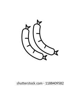 sausages icon. Element of fast food for mobile concept and web apps icon. Thin line icon for website design and development, app development