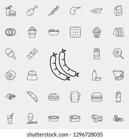 sausages icon. Fast food icons universal set for web and mobile