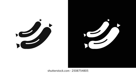 sausages icon Flat fill set collection