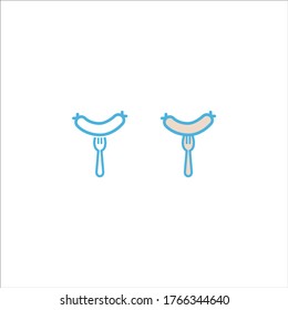 sausages icon flat vector logo design trendy illustration signage symbol graphic simple