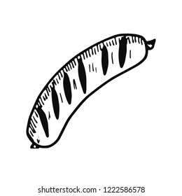 sausages icon. isolated object vector silhouette.