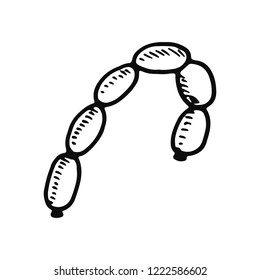 sausages icon. isolated object vector silhouette.
