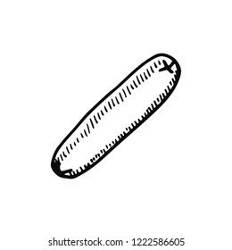 sausages icon. isolated object vector silhouette.