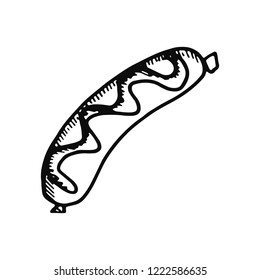 sausages icon. isolated object vector silhouette.