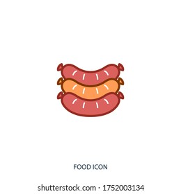 sausages icon isolated on background. Symbol, logo. Vector illustration