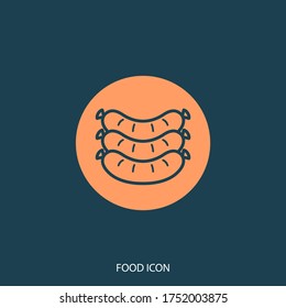 sausages icon isolated on background. Symbol, logo. Vector illustration