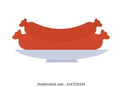 icono de salchichas sobre fondo blanco