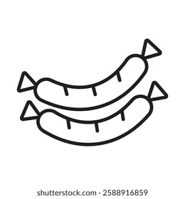 sausages icon Outline vector symbol sign