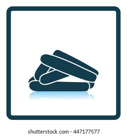 Sausages icon. Shadow reflection design. Vector illustration.