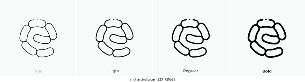 sausages icon. Thin, Light Regular And Bold style design isolated on white background