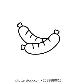 sausages icon Vector logo set flat