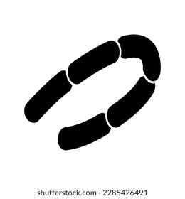 Sausages icon vector. Meat products illustration sign. BBQ symbol or logo.