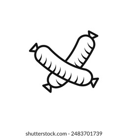 sausages icon vector set collection for web