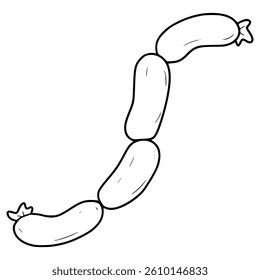 sausages illustration hand drawn outline vector