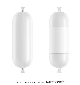 Sausages isolated on white background. Vector illustration. Ready for your design. EPS10.	